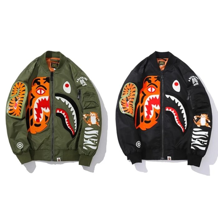 BAPE Shark Head & Tiger Head Embroidery Co Branded Jacket