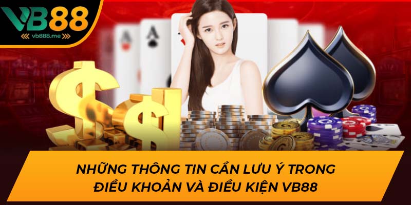 Những thông tin cần lưu ý trong điều khoản và điều kiện VB88